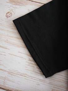 SHEIN EZwear Talla grande Camiseta calabaza con con estampado de café - Negro - Ver 3