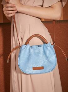 SHEIN MOD Cute Denim Women Top Handle Bag