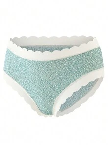 5pack Leopard Print Scallop Trim Panty - Multicolor - View 5