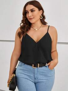 SHEIN Clasi 大碼素色吊帶連體衣