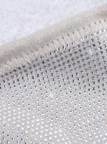 SHUZIA Glitter Pointy Toe Over The Knee Boots - Silver - View 4