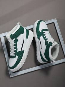 Nam Giải trí Nhẹ Cao-top Giày thể thao , Đúng mốt , Thoải mái & Thoáng khí - Màu xanh lá cây đậm - Xem 1