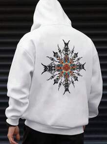 Men Graphic Hoodie - White - View 1