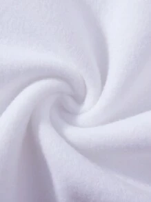 Young Girl Solid Thermal Lined Sweatshirt - White - View 7