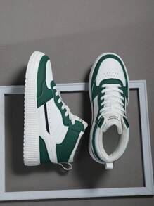 Nam Giải trí Nhẹ Cao-top Giày thể thao , Đúng mốt , Thoải mái & Thoáng khí - Màu xanh lá cây đậm - Xem 4