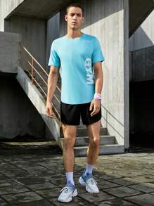 Manfinity Sport Corelite Uomo Shorts sportivi pannello a contrasto con coulisse a vita 2 in 1 con tasca del telefono