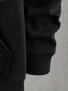 Manfinity Hypemode Áo hoodie dây rút & quần thể thao nam màu không có áo thun - Màu Khaki - Xem 7
