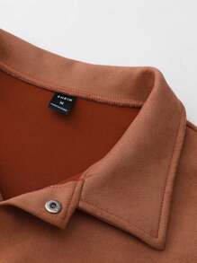 Manfinity Men Flap Pocket Button Up Jacket - Bronze - View 4