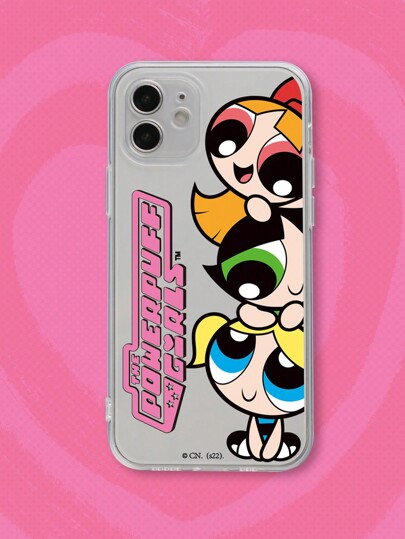 The Powerpuff Girls | ROMWE 1pc Cartoon Graphic TPU Phone Case Compatible With IPhone