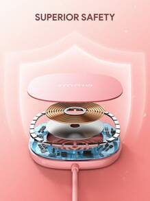 JMMO 磁性无线充电器 15W 最大快速充电、强磁、自动对准、轻薄无线磁性充电器兼容手机、耳机和 Apple Watch 圣诞礼物、秋冬季假期露营必备品度假配件、露营用品 - 粉色 - 查看 7