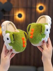 恐龍造型兒童拖鞋,室內/室外,保暖防滑,兒童/嬰兒家居鞋 - 綠色 - 查看 4