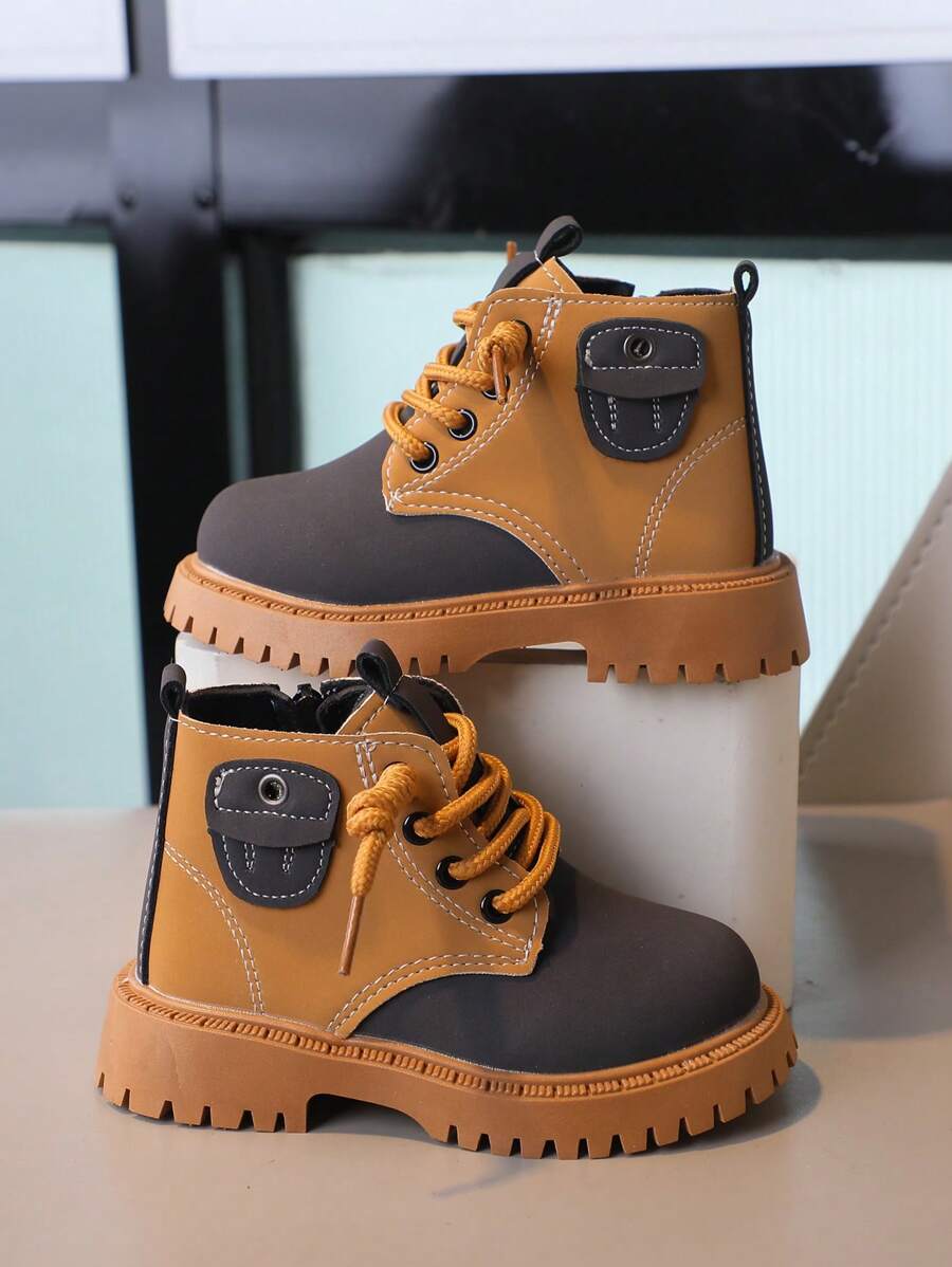 1 par de Botas negras para niños con cremallera lateral - Negro - Ver 1