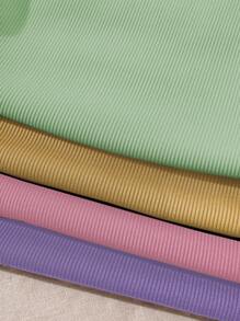 SHEIN Unity 4入組素色小高領背心上衣 - 彩色 - 查看 5