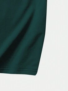 Manfinity Homme Men Slogan Graphic Tee - Dark Green - View 7