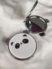 Espejo de doblez con diseño de panda - Blanco y Negro - Ver 3