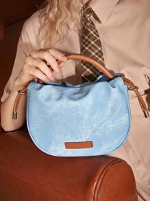 SHEIN MOD Cute Denim Women Top Handle Bag