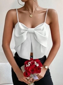 Calvaya Bow Front Cami Top For Holiday Party Clothes