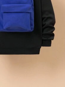 SHEIN Tween Boy Bag Spate Hanorac Fără Cămașă