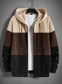 Manfinity Hypemode Áo hoodie dây rút & quần thể thao nam màu không có áo thun - Màu Khaki - Xem 9