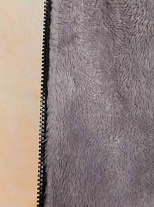 SHEIN Tween Boy Letter Graphic Hooded Coat