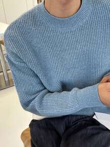 DAZY Men Solid Drop Shoulder Fall Sweater Without Tee