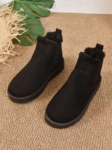 2025 Winter Women's Fashionable Thickened Thermal Lined Anti-Slip Snow Boots,Fur Boots