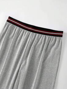 織帶條紋男士家居服下裝