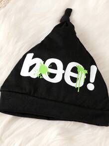 男婴万圣节骷髅印花连体衣和帽子，适合万圣节派对 - 黑色 - 查看 8