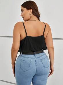 SHEIN Clasi 大碼素色吊帶連體衣