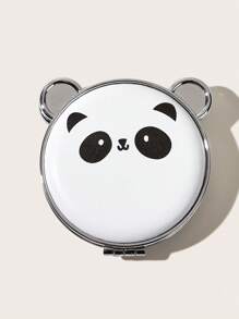 Espejo de doblez con diseño de panda - Blanco y Negro - Ver 1
