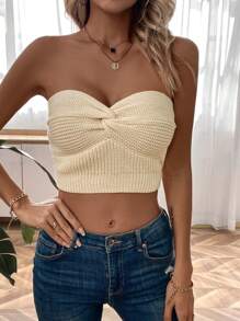 Chiquease Top tubo crop girante delantero