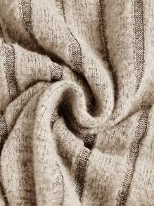 SHEIN Leap Crew 青少年女孩木耳邊手帕下擺短款T恤 - 杏色 - 查看 3