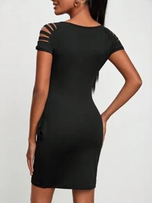 SHEIN Unity Cut Out Bodycon Dress - Black - View 2