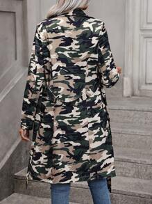 SHEIN LUNE 女士風衣外套 - 軍綠色 - 查看 2