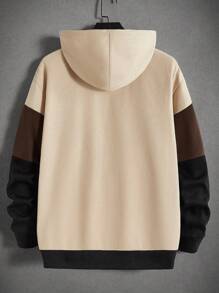 Manfinity Hypemode Áo hoodie dây rút & quần thể thao nam màu không có áo thun - Màu Khaki - Xem 4