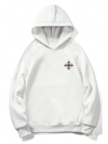 Men Graphic Hoodie - White - View 3
