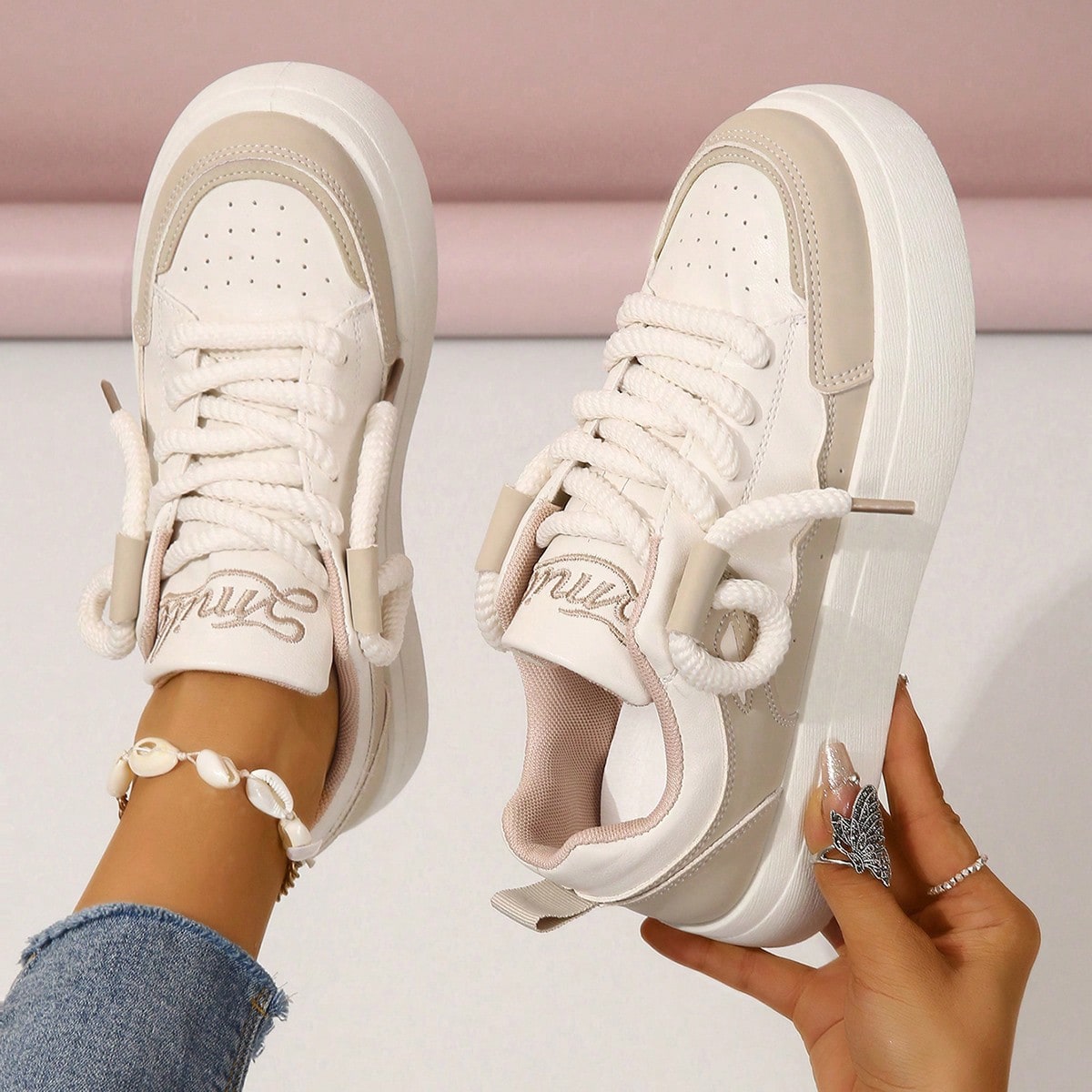 Zapatillas de deporte con bloques de color de moda para otoño/invierno