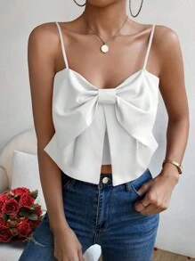 Calvaya Bow Front Cami Top For Holiday Party Clothes
