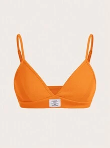 SHEIN EZwear Letter Patched Cami Top