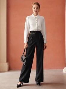 MOTF PREMIUM EMBELLISHED BUTTON SHIRT - White - View 5