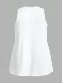 SHEIN Sport Studio Plus Size 2pcs Letter Graphic Sports Tank Top Tank Top Set