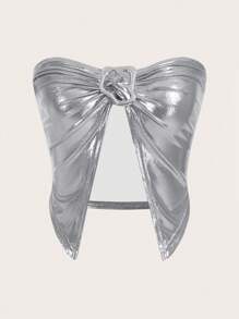 SHEIN ICON 女士上衣 - 銀色 - 查看 1