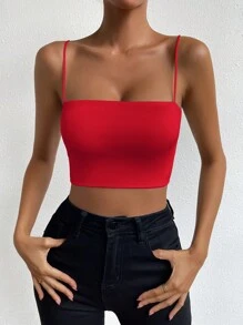 Chiquease Top tipo camiseta corta sólido de color rojo para ropa de Año Nuevo