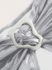 SHEIN ICON 女士上衣 - 銀色 - 查看 4