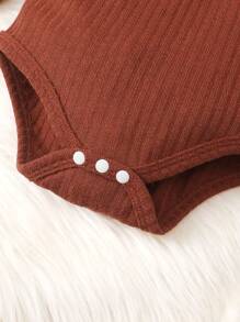Đứa bé gái Chất rắn Sọc Áo liền quần chặt & In Tất cả Tương phản ràng buộc Áo - Nhiều màu - Xem 6