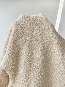 SHEIN Unity Solid Slit Hem Sweater Vest Without Tee - Apricot - View 3