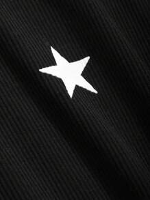 DAZY Camiseta corta con gráfico de estrella para mujer Y2K
