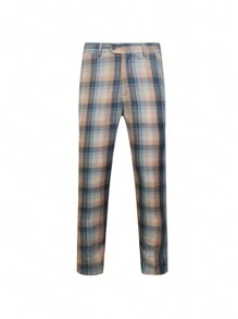 Men Suit Pants Nút Sọc ca rô - Nhiều màu - Xem 1