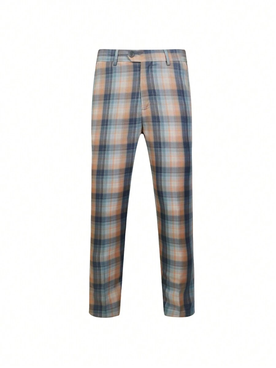 Men Suit Pants Nút Sọc ca rô - Nhiều màu - Xem 1