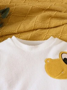 Baby Boy Cartoon Graphic 3D Patched Pullover & Sweatpants - Multicolor - View 3